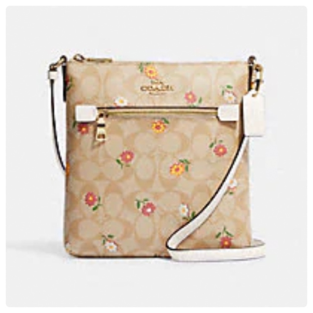 ❤️NEW COACH Mini Rowan file bag nostalgic ditzy bag purse 110 - Picture 1 of 6